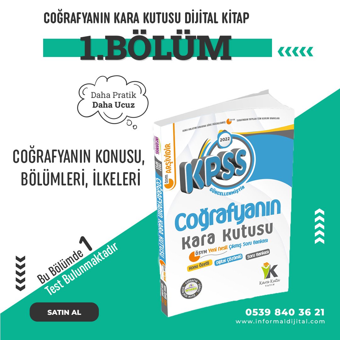 COĞRAFYANIN KARA KUTUSU | BÖLÜM:1 COĞRAFYANIN KONUSU, BÖLÜMLERİ, İLKELERİ